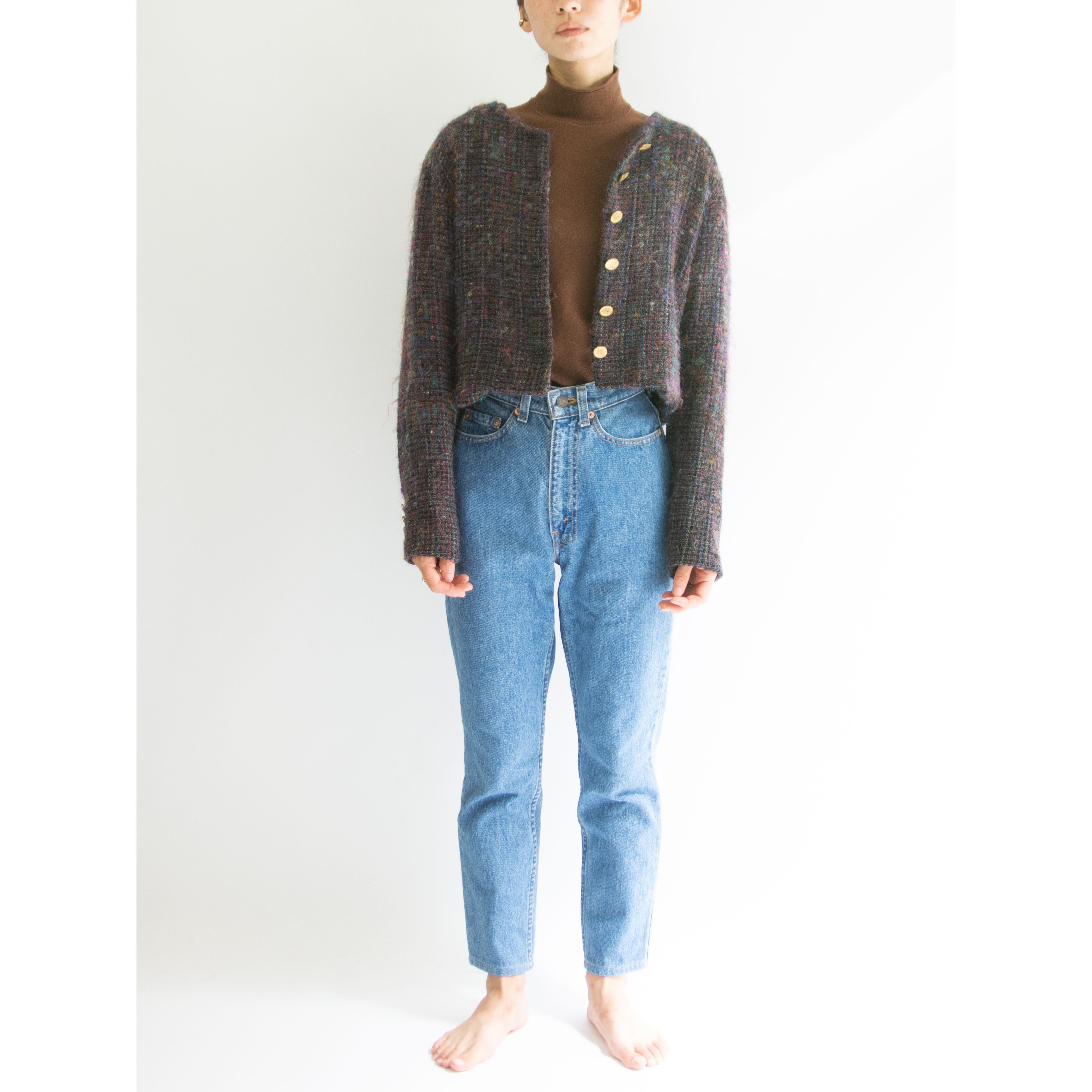 【Jacobson's】Made in U.S.A. 100% Mohair Collarless Jacket（アメリカ製 モヘヤノーカラージャケット）