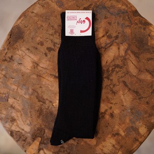 Corgi(コーギー) "Heavy Weight Cotton Rib Socks" LONG -BLACK-