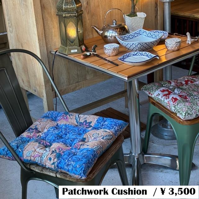 Indian Rapid Print Patchwork Cushion 42x42cm (3 types) Indian Rapid Print Patchwork Cushion 45x45cm (3 types) Block Print Floor Cushion Floral Pattern