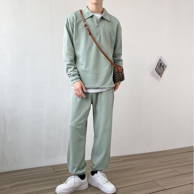 予約販売】メンズ セットアップ ジップアップ スエット 上下セット