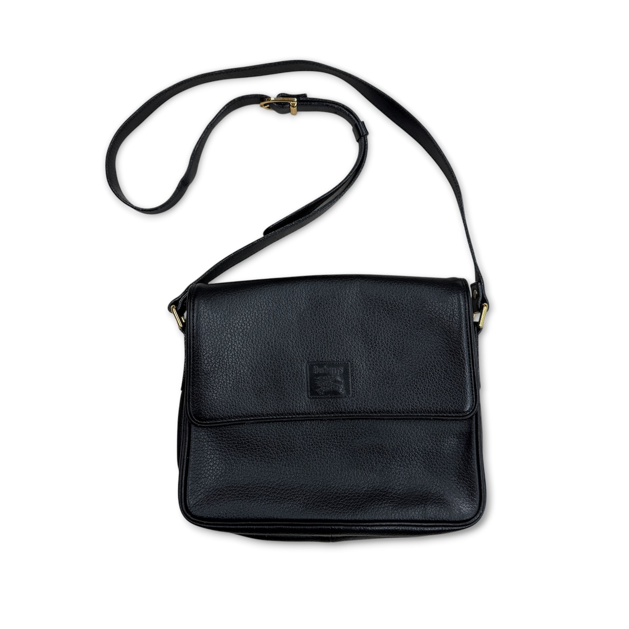 【BURBERRYS】80-90s  burberrys shoulder bag バーバリー　黒　ショルダーバッグ　burberry レザー