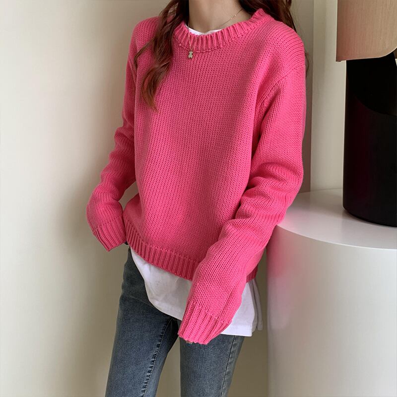 クリアランスクレセントシティセーターレディース2020年秋冬スタイルルーズレイジーウィンドワイルドワイルドニットセータートップ クレセントシティ98492214977