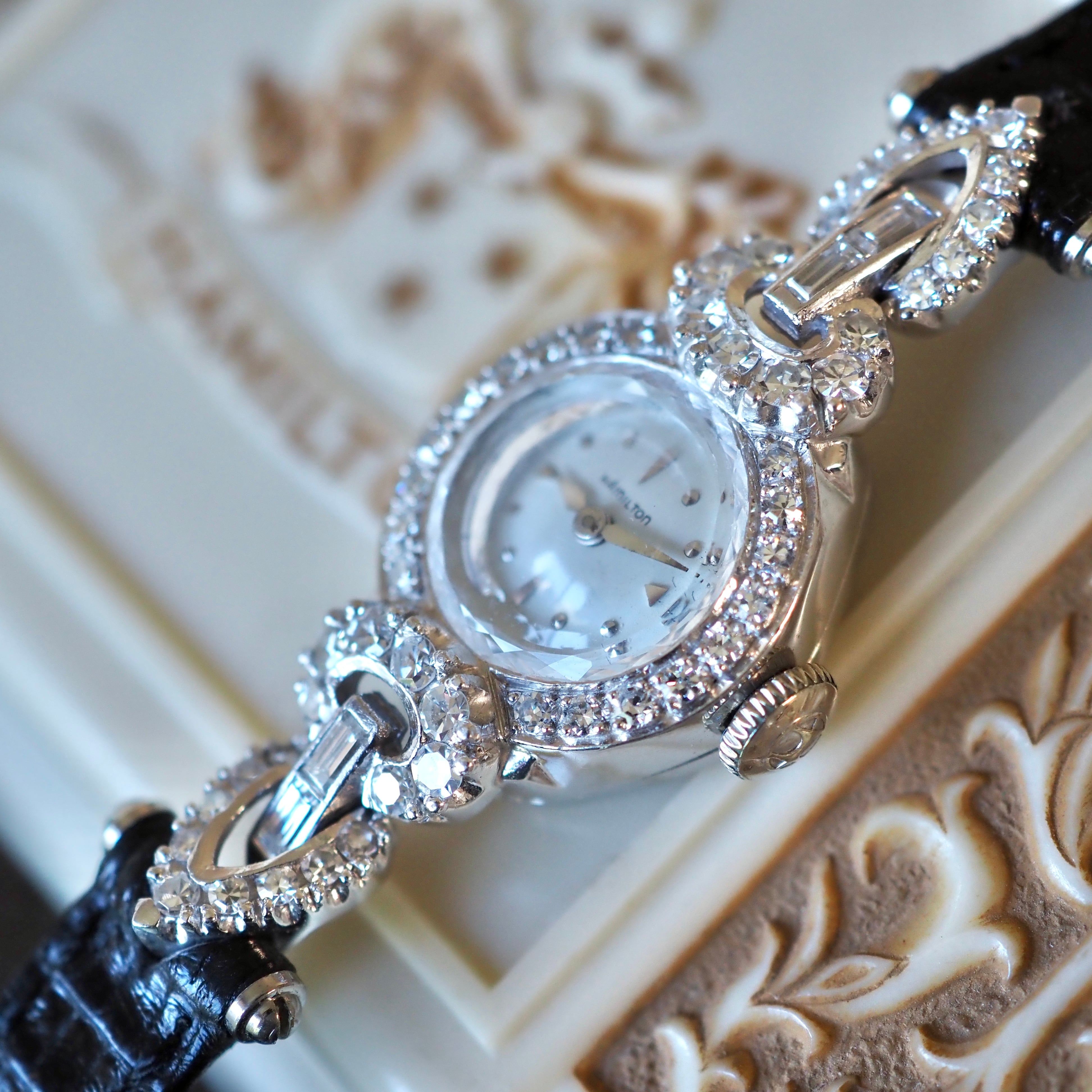 Hamilton ハミルトン プラチナ ダイヤモンド ジュエリーウォッチ