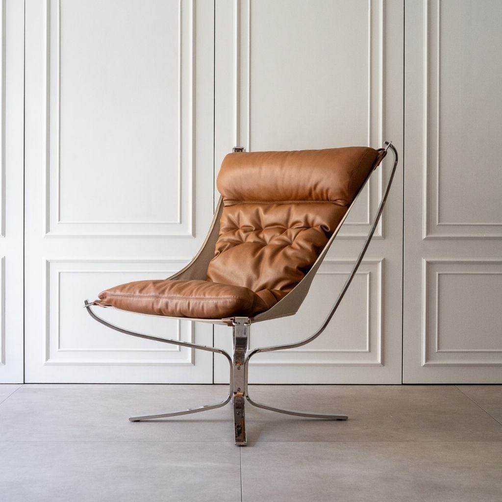 Falcon Chair Oil-Leather Brown / ファルコンチェア オイルレザー