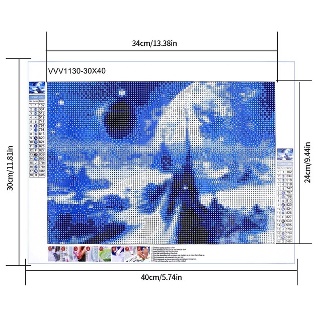 ダイヤモンドアートキット 5Dダイヤモンド絵画キットモザイクアート ダイアモンドビーズ絵画キット ビーズアート全面貼り付けタイプダイヤモンド塗装 クロスステッチキット 刺繍キット 30x40cm｜宇宙