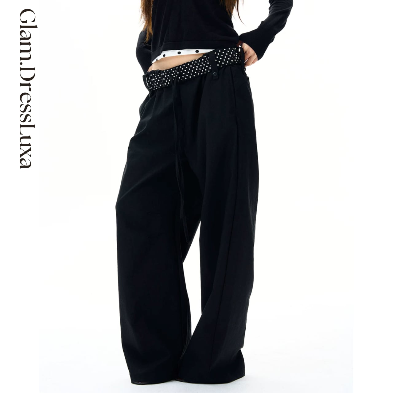 Dot Waist ワイドルーズPants/2color_P75
