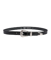 TORY LEATHER / 1 inch "3 -Piece Silver Buckle Belt