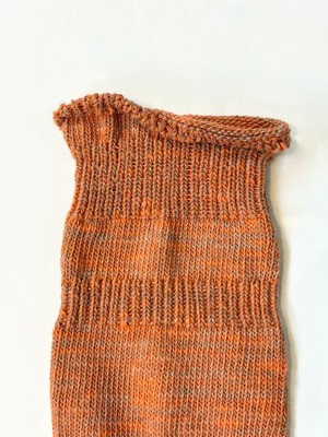 yahae・Organic Cotton "PLOOT"Socks・Orange　4-1001-22