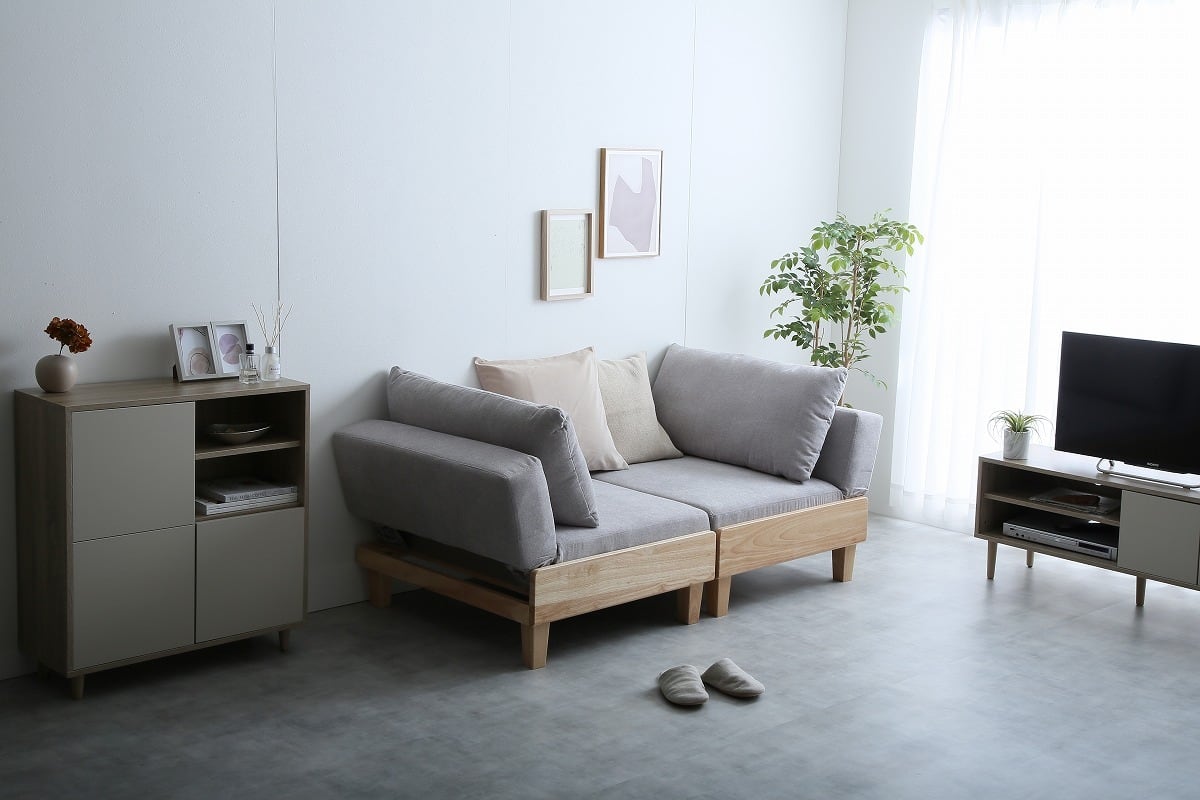 落ち着いた雰囲気で快適にくつろげるリクライニングソファベッド