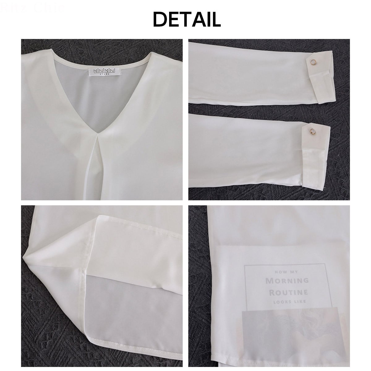 シフォン ブラウス Vネック レディース 春秋 タック きれいめ 大人 通勤 ビジネス オフィス OL 参観日 入学式 卒業式 入園式 卒園式 光沢 体型カバー シンプル 大人可愛い 大人女子