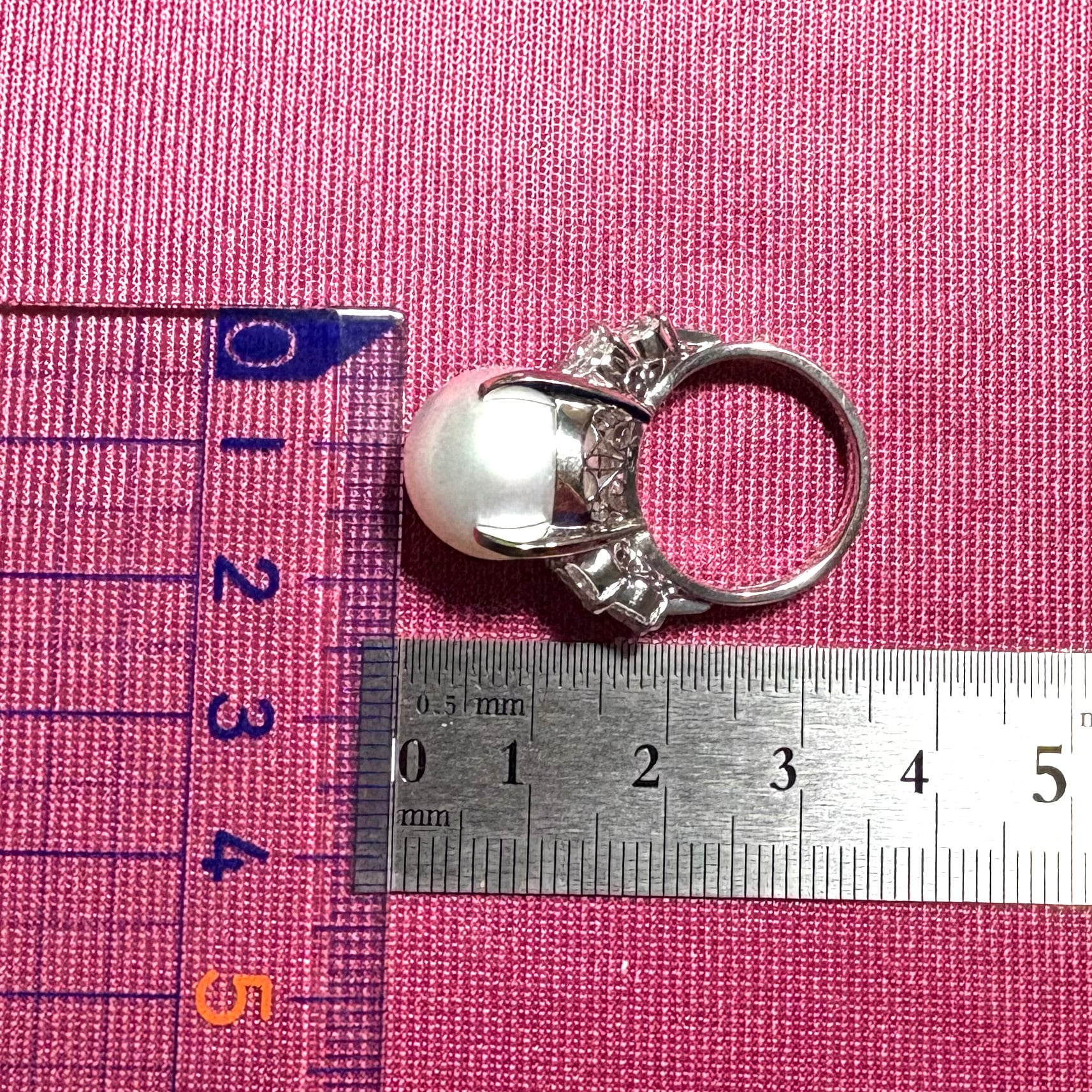 Pt900 南洋真珠 パール 約13.9mm ダイヤモンド 1.09 レトロ Pt900 南洋真珠 パール 約13.9mm ダイヤモンド 1.09 レトロ