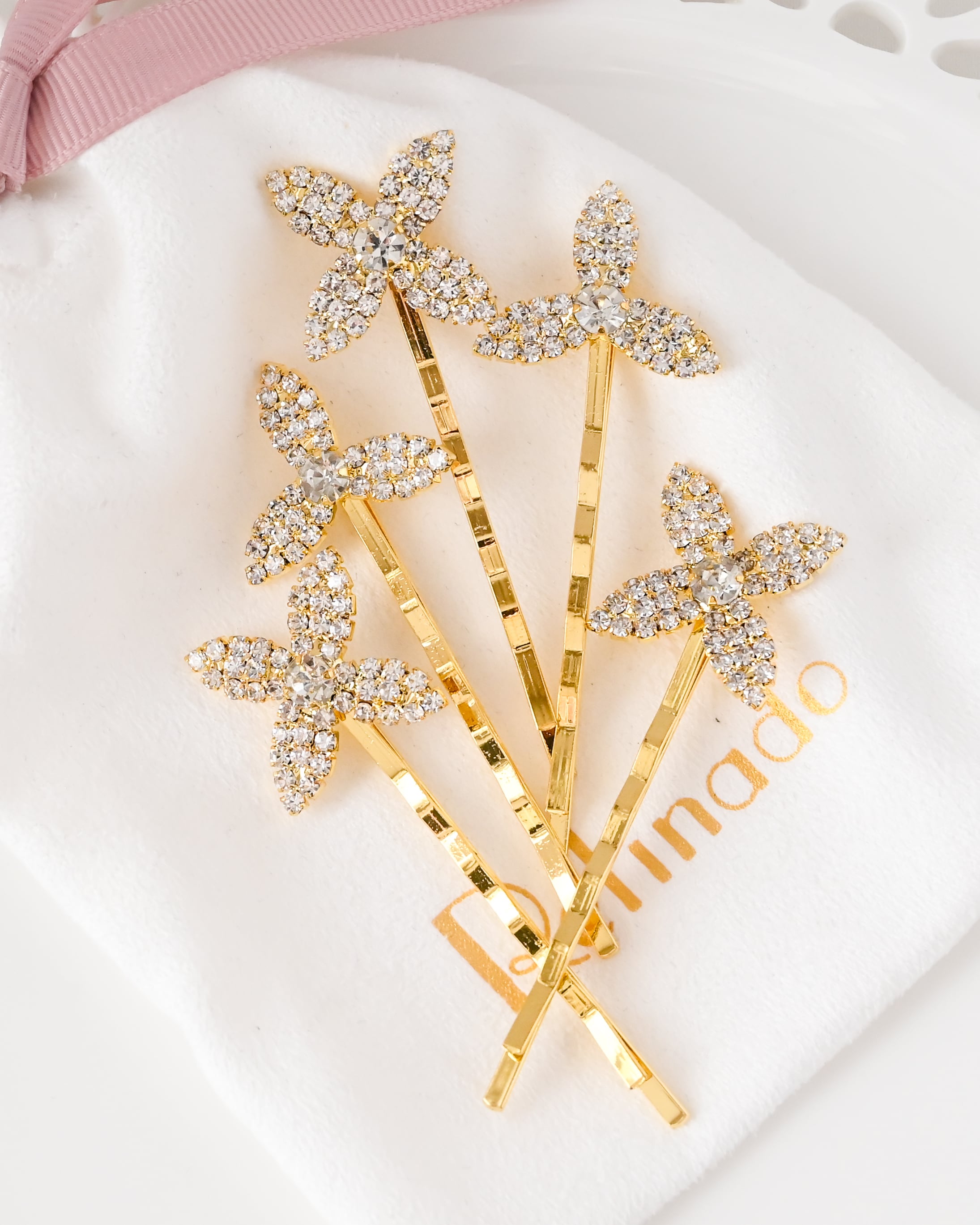 フラワービジュー ヘアピン5本セットゴールド 【AH2602-03G】