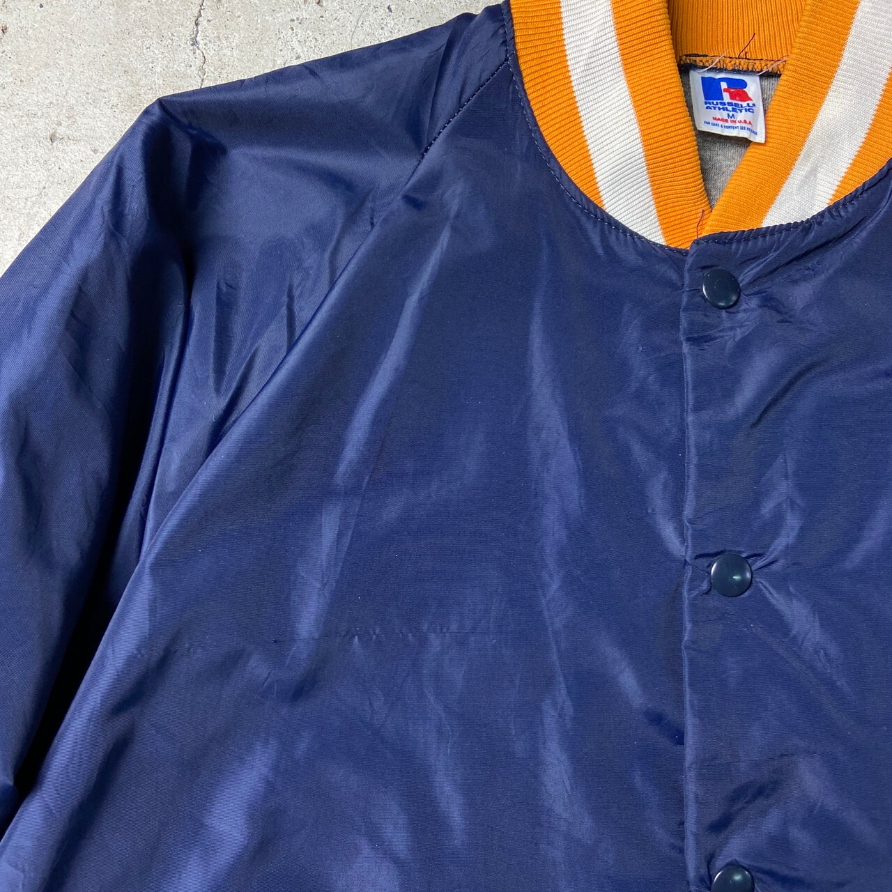 90年代 USA製 RUSSELL ATHLETIC カレッジロゴ ワッペン ナイロンサテン 
