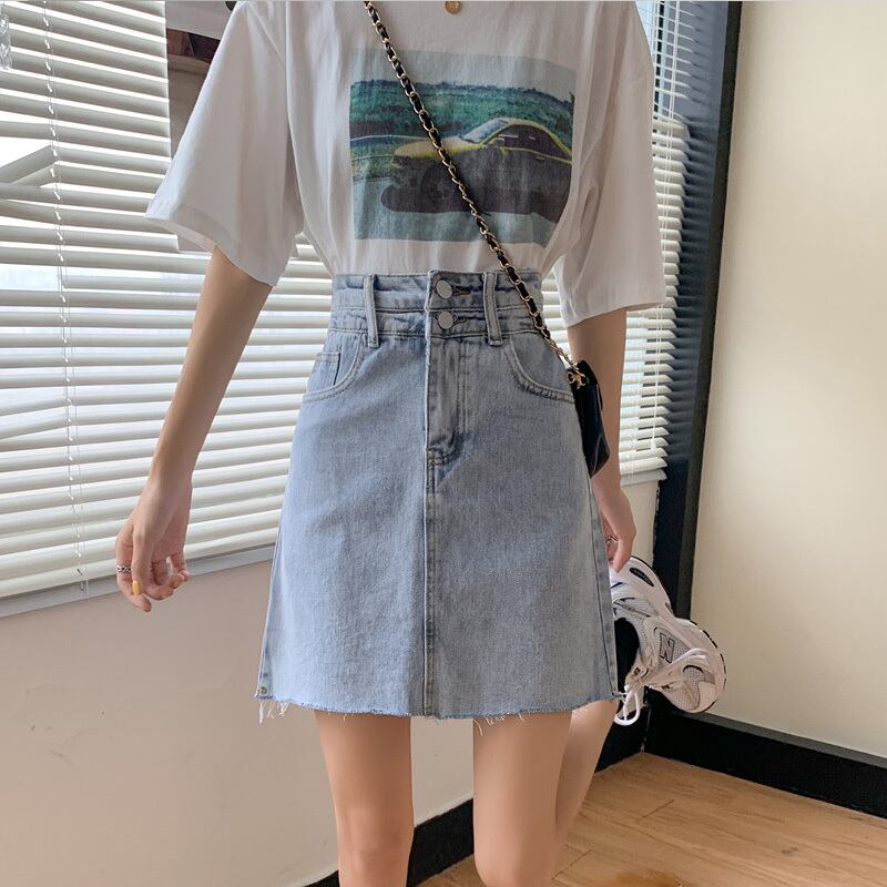 スカート サマーハイウェストショートAライン レッド 夏物 萌量不足93466444196