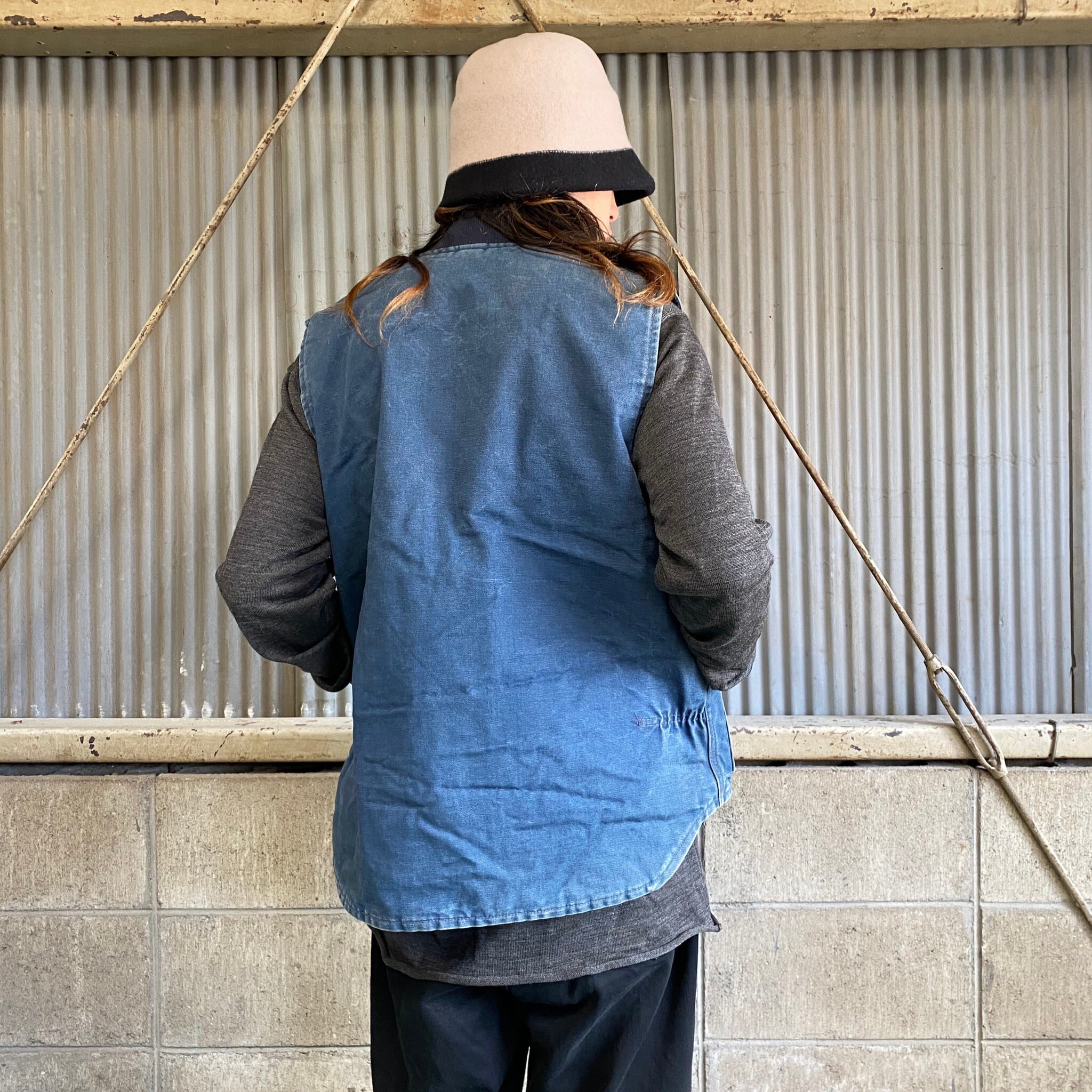 80s ビンテージ Carhartt カーハート ダック地 ワークベスト メンズL