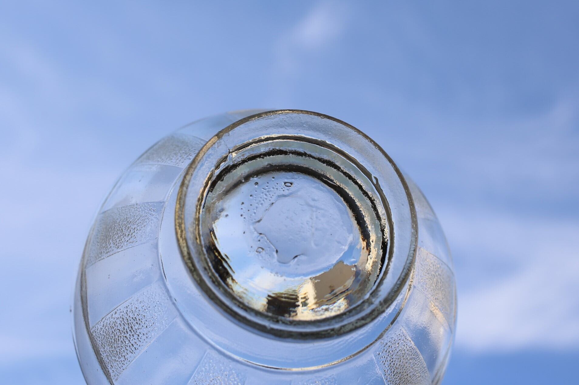 フランス アンティーク ヴィンテージ ガラスのカフェオレボウル N