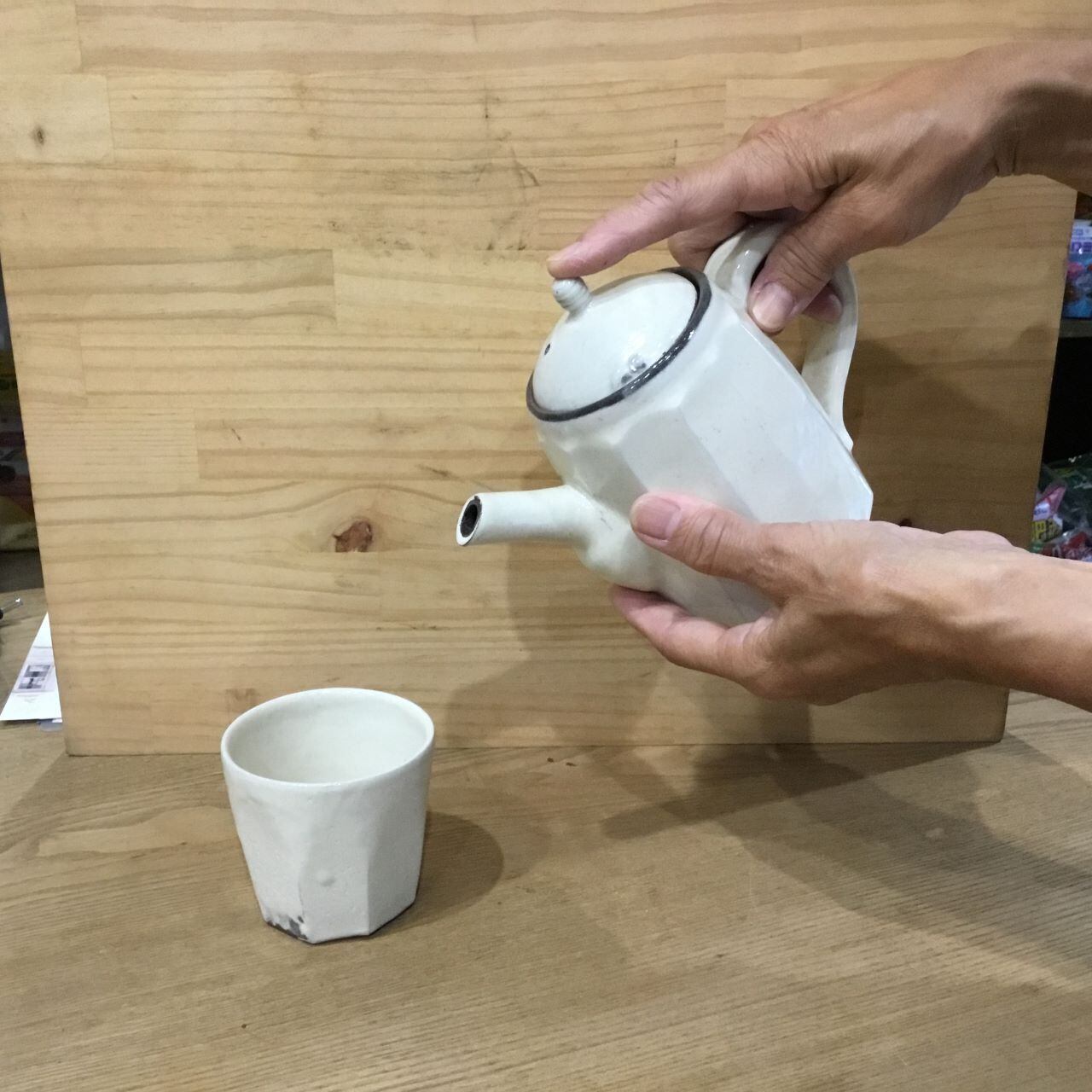笠間焼 粉引ティーポット 新井倫彦作 | 趣味の園芸と陶器山竹