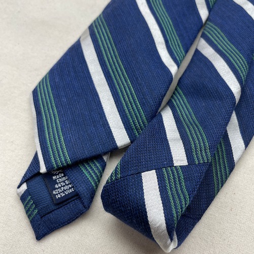 CHAPS VINTAGE TIE ネクタイ　ストライプ　緑青　n-473