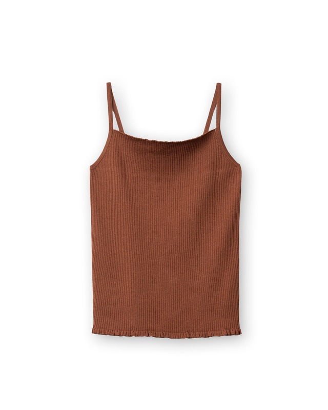 TAN/26SS-10 HAND KNITTED SEVENFOLD CAMISOLE
