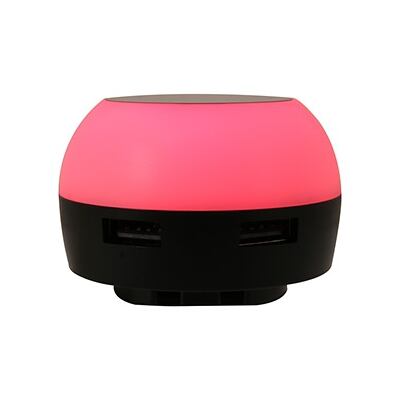 ランプAC充電器 USB2ポート 最大合計2.1A レッド