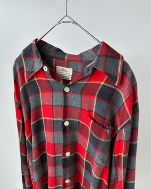 -Arleigh- Vintage 60s M Opencollar Check Shirt