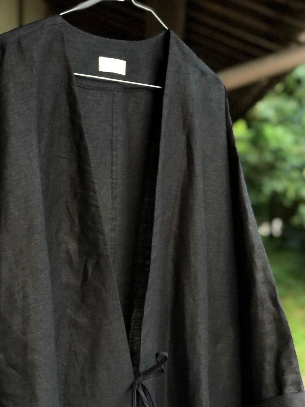 ［受注制作］リネン ブラック　衣布mercerieタユタエ