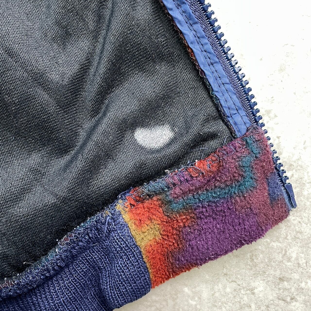 90年代 USA製 LANDS' END ランズエンド 総柄 フリースジャケット