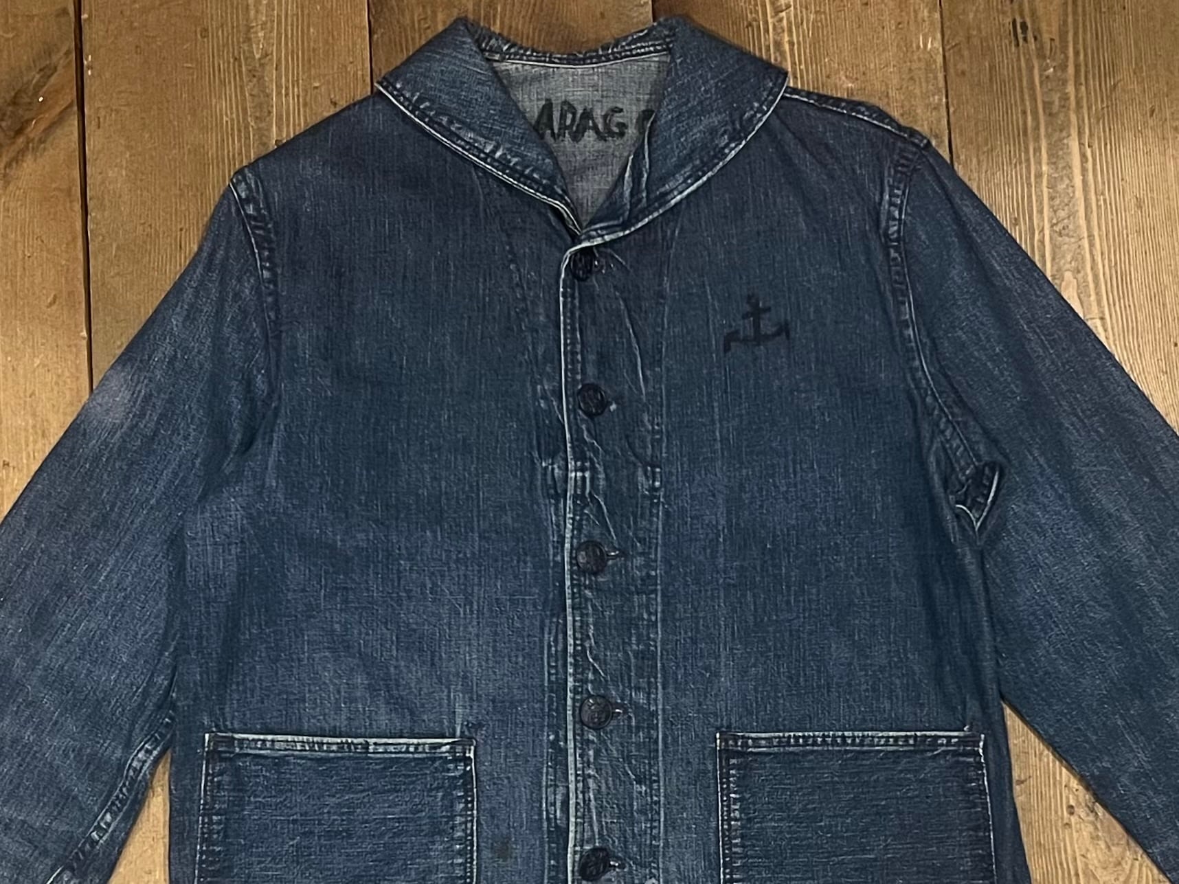 1940's US NAVY ショールカラーカバーオール ステンシル入り チェンジ