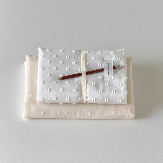 papeterie.atelier 〔book cover -cotton cloud dot-〕