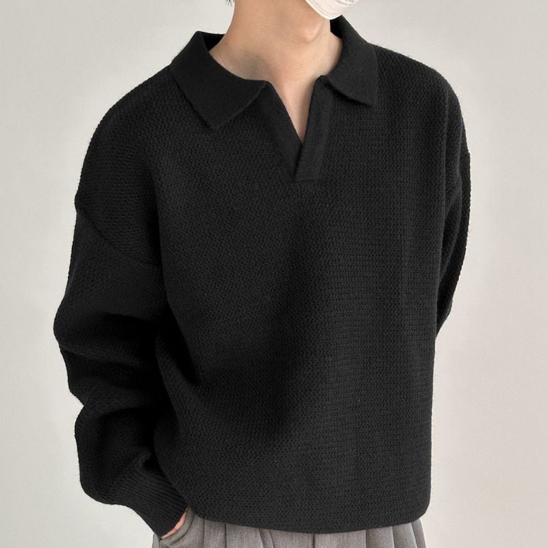 襟付きルーズニット C10113