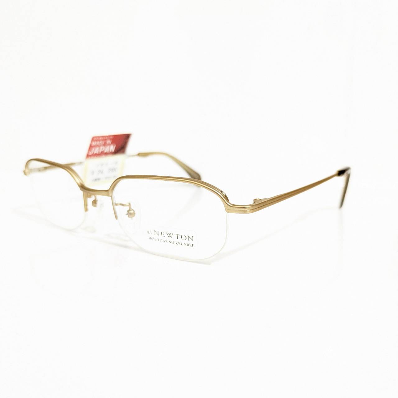 【aiNEWTON】スクエアナイロールフレーム ゴールド