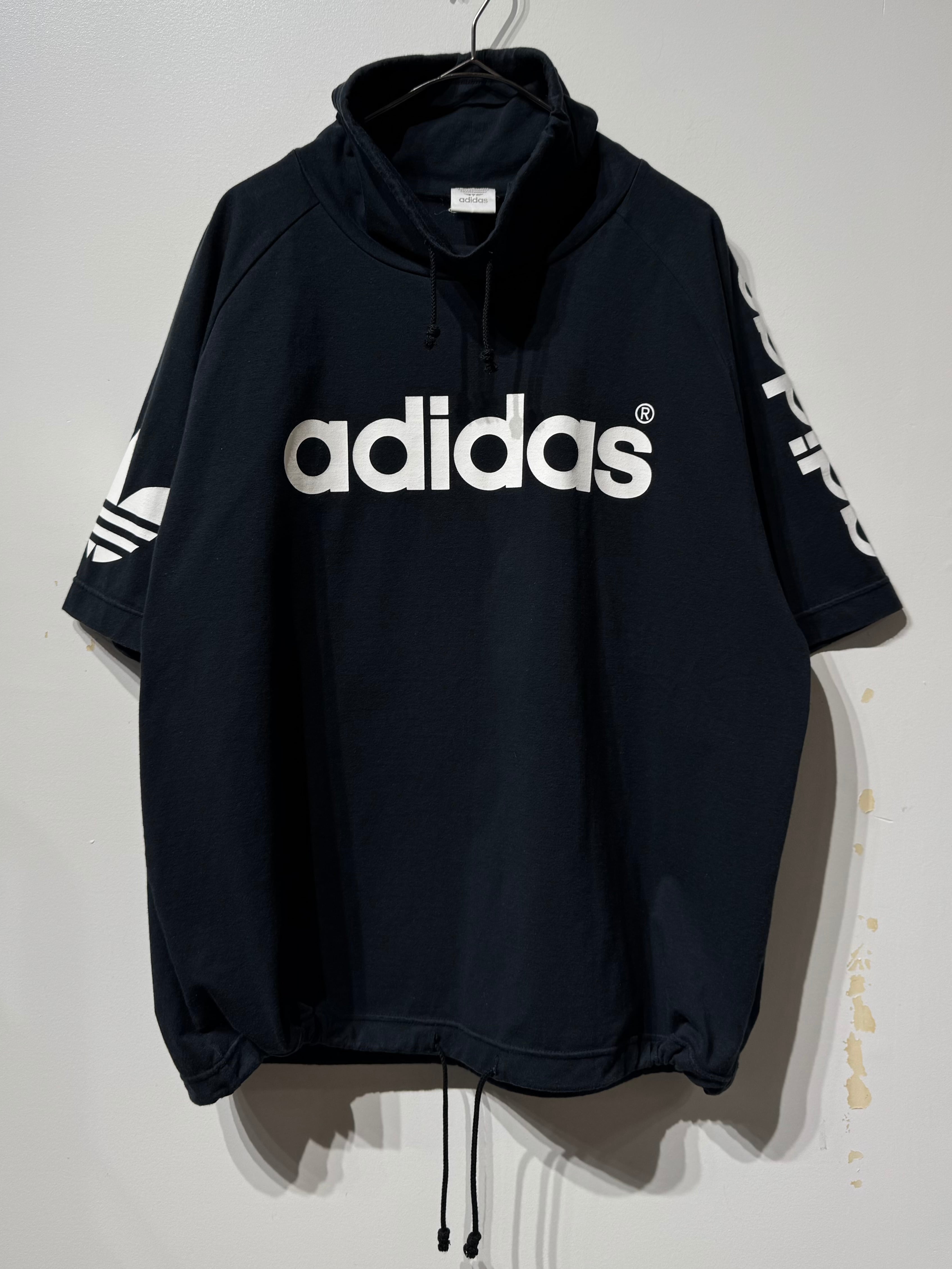 (CS2278)90‘s adidas mock neck logo T-shirt