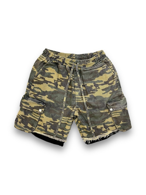 【PLANET STUDIO】camouflage mesh half pants
