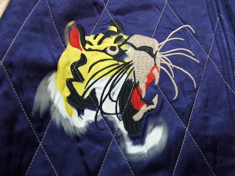 HOUSTON スカジャン 51528 レーヨンスーベニアジャケット 虎 RAYON