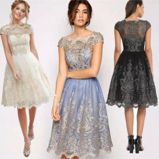 送料無料 未使用 イベント フォ－マル ボタニカル 刺繍 上質 ワンピース 7号 S [OPN2002]