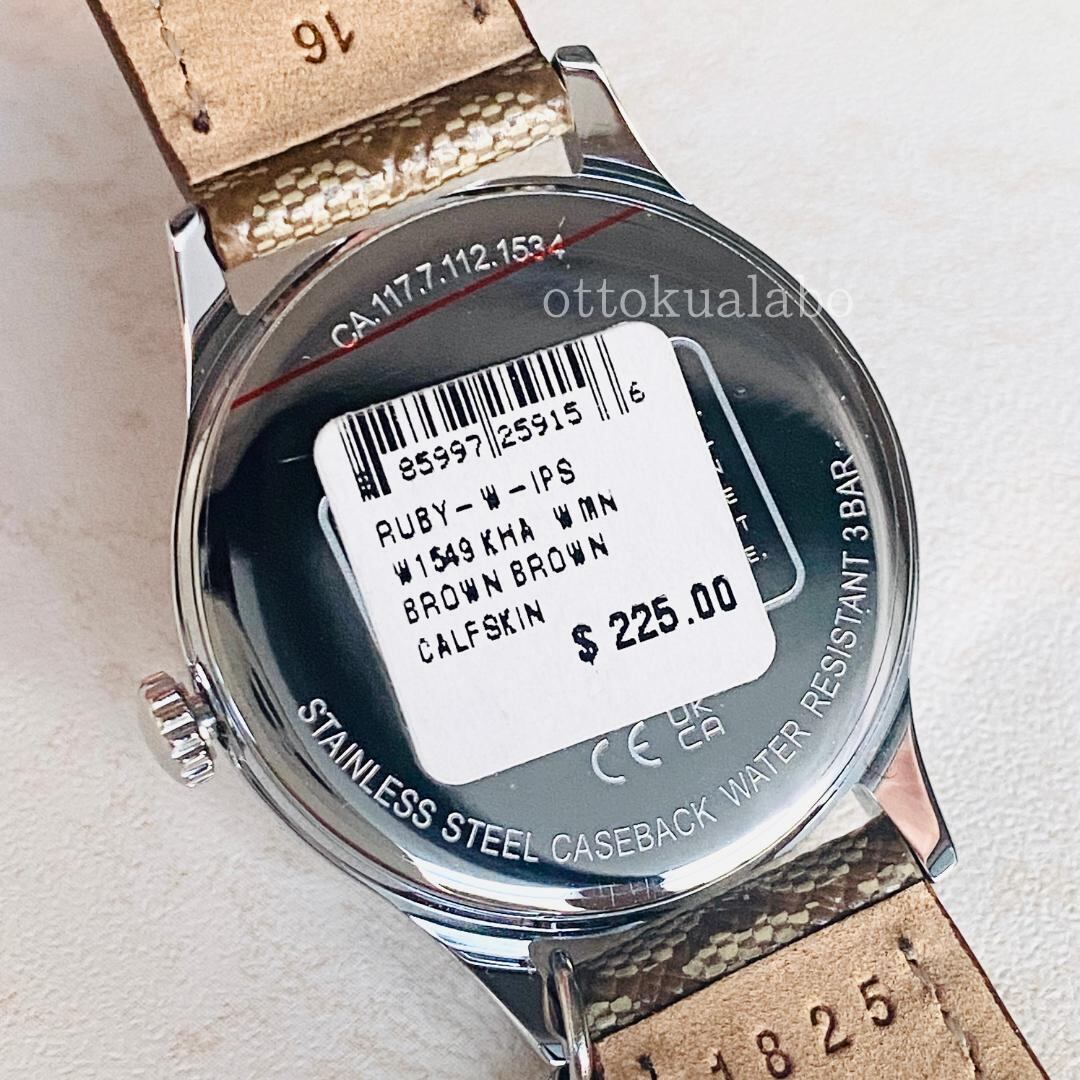 新品COACHコーチレディース腕時計クォーツ革レザーシグネチャー 