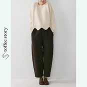【2color】ふわふわボアのワイドバルーンパンツ 《P0150》