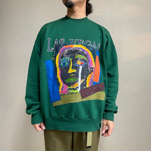 【fucked up in VEGAS】remake sweatshirt XL