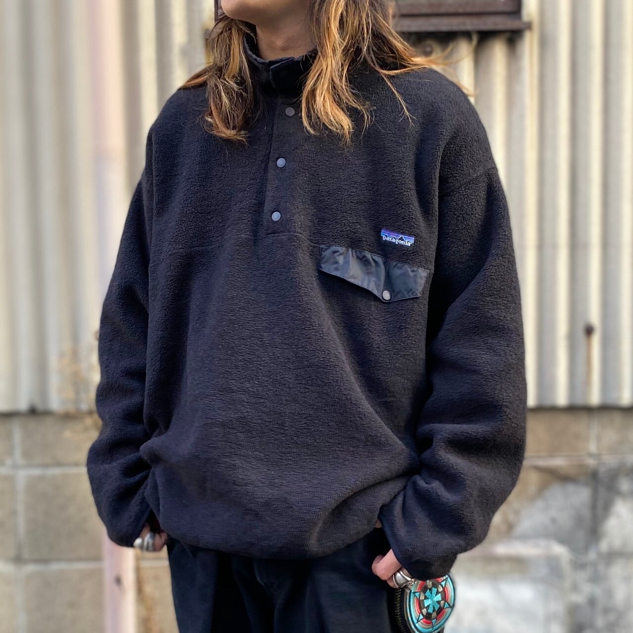 90年代 ビンテージ Patagonia パタゴニア スナップT フリースプル  