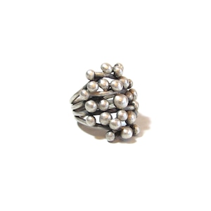 Vintage Karen silver ball design ring