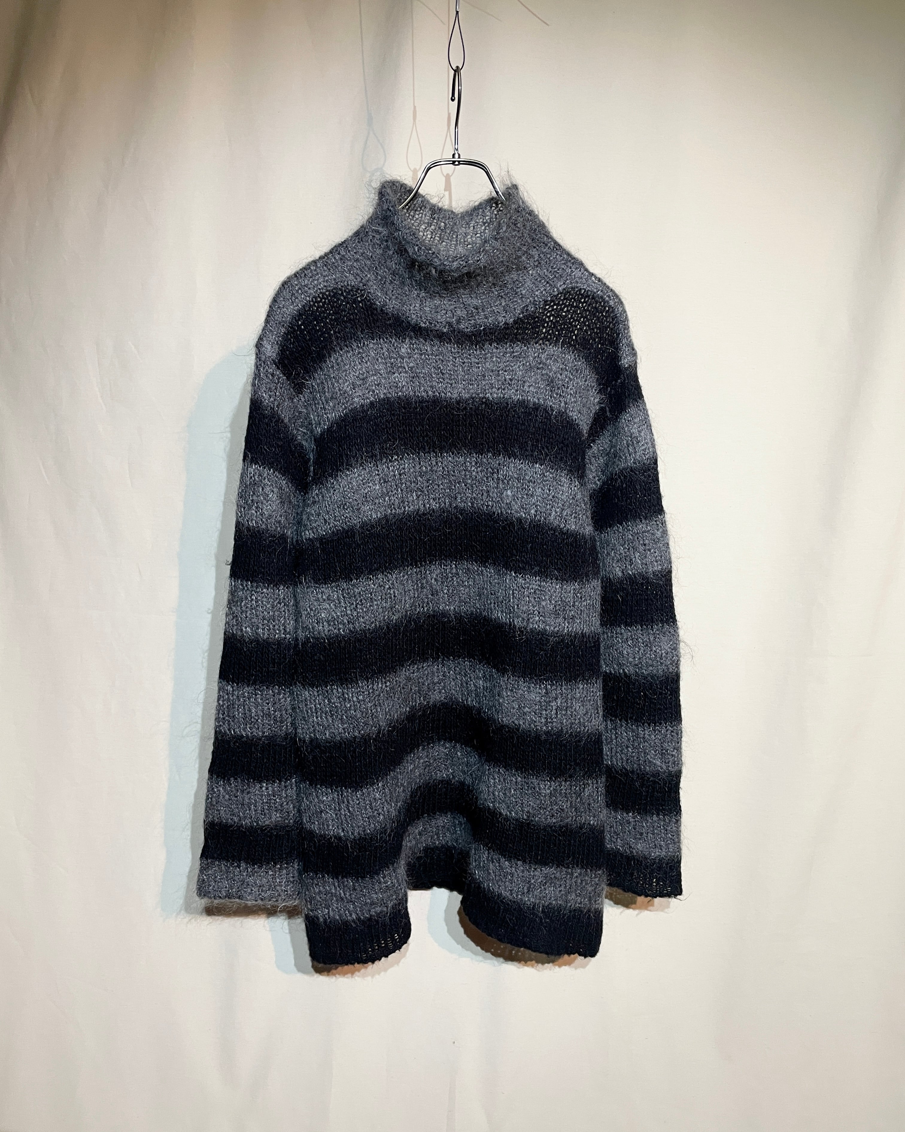 1990s Maison Martin Margiela - Asymmetric Striped Mohair Knit by Miss Deanna