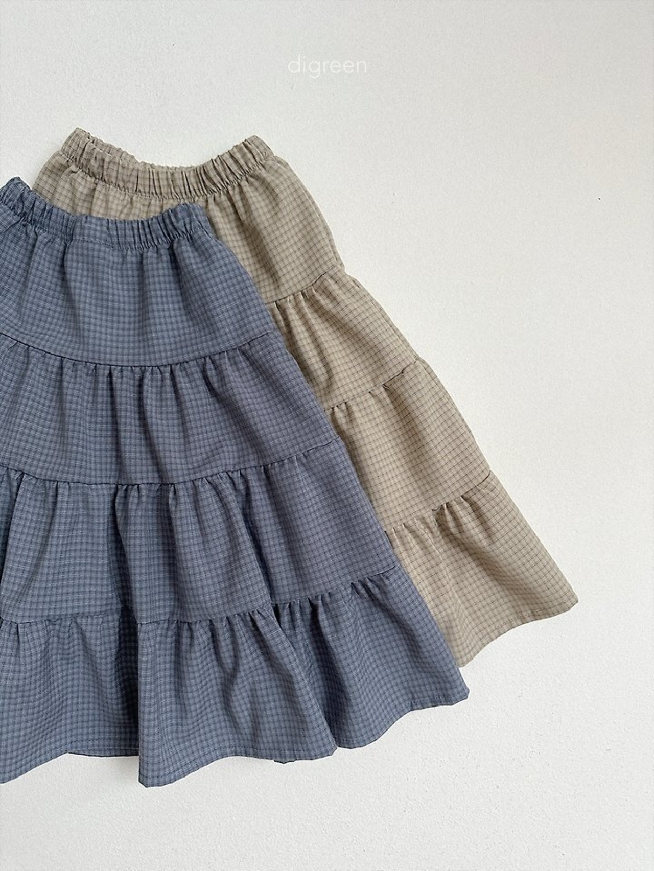 韓国子供服 / Digreen / 26Autumn / check ruffle skirt / チェックスカート *S~XXL*