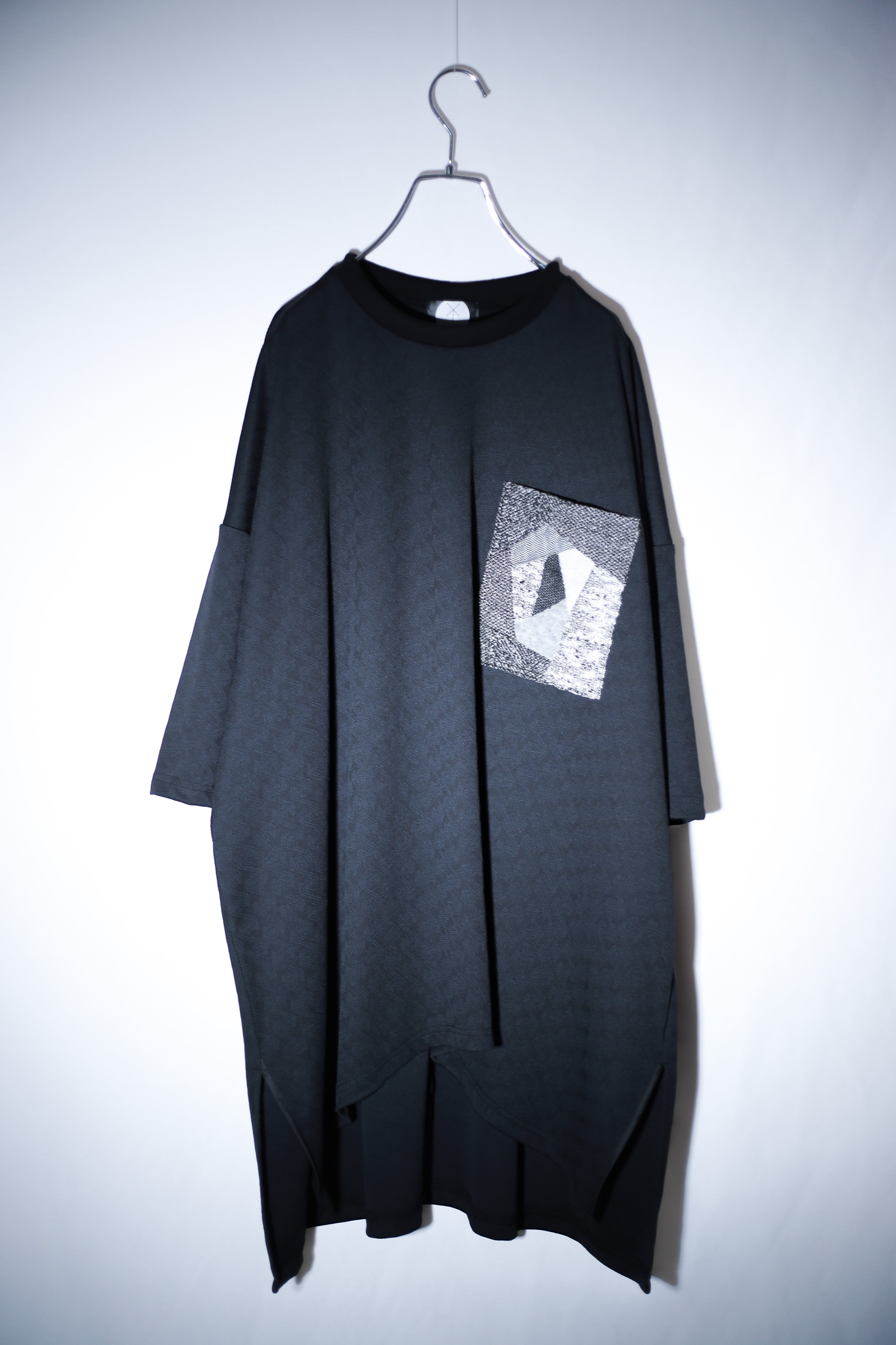 Slit-T-shirts Pkt (black)