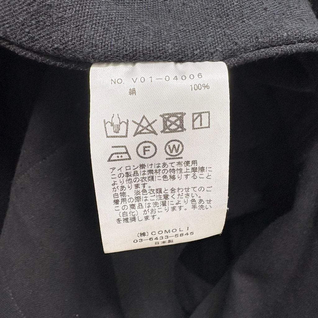 COMOLI コモリ 22SS シルクネップワークコート V01-04006 ブラック