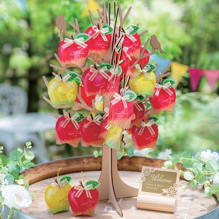 りんごの木 ウェルカムボード ハートパイのプチギフト 30個セット アップルツリー 幸せデリバリー（ギフト・結婚式アイテム・手芸用品の通販）