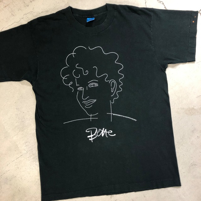 1990'S "BED MIDLER" BLACK T-SHIRT