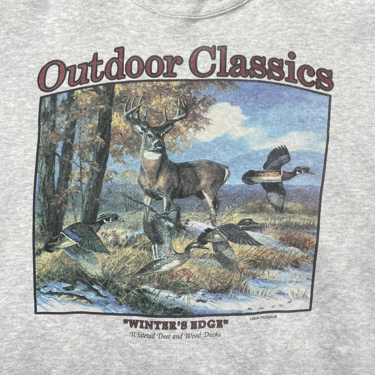 90年代 Outdoor Classics アニマルプリント スウェットシャツ 鹿 90年代 Outdoor Classics アニマルプリント スウェットシャツ 鹿