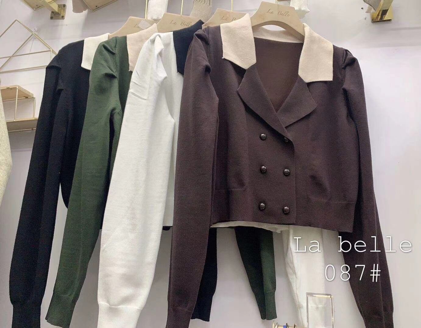 ノッチドラペルカラートップス