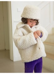 〖取寄〗韓国子供服 / 26winter / Little Hi / ビッグボア襟付きジャンパー / キッズ *XS~XL*