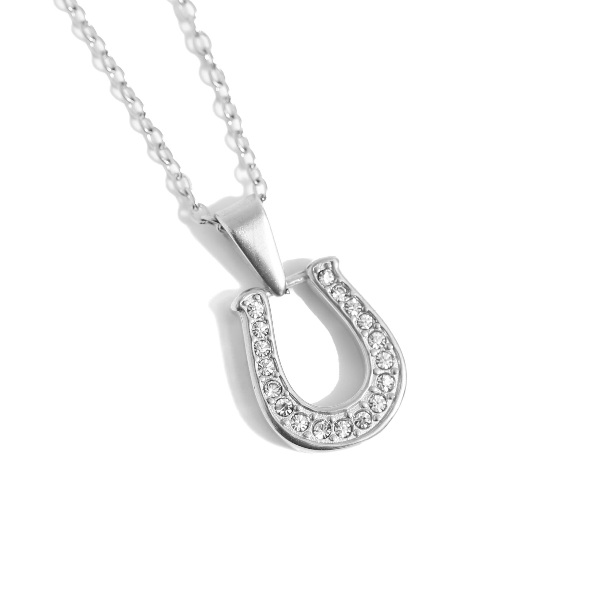 Horseshoe Reversible Necklace Silver